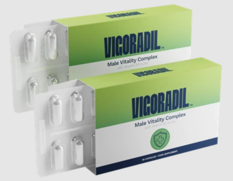 Vigoradil Male Vitality Complex Verpackungen mit Blisterstreifen